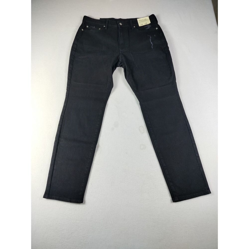 Abercrombie & Fitch Jeans Mens 34 Black Athletic Slim Distressed Slow Fashion
